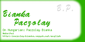 bianka paczolay business card